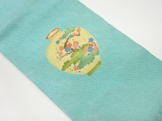 JAPANESE KIMONO / VINTAGE NAGOYA OBI / SILK / SHIBORI / UME